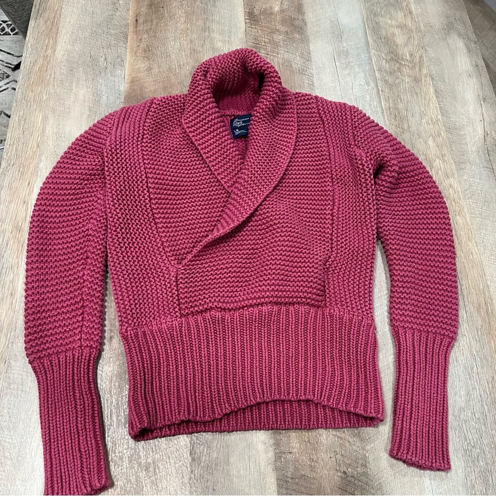 American Eagle Outfitters Deep Pink Cowl Neck Sweater Size Large Year- 2010